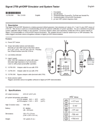 Thumbnail of document Manual - 2759 pH/ORP System Tester